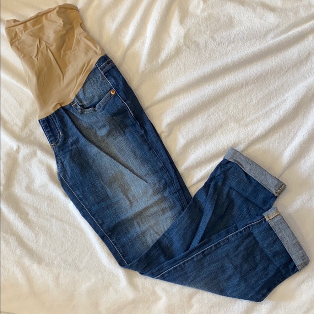 A Pea in a Pod 7/8 length denim pants (M)